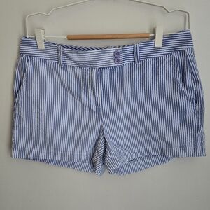 VINEYARD VINES Blue and White Pinstripe Cotton Shorts